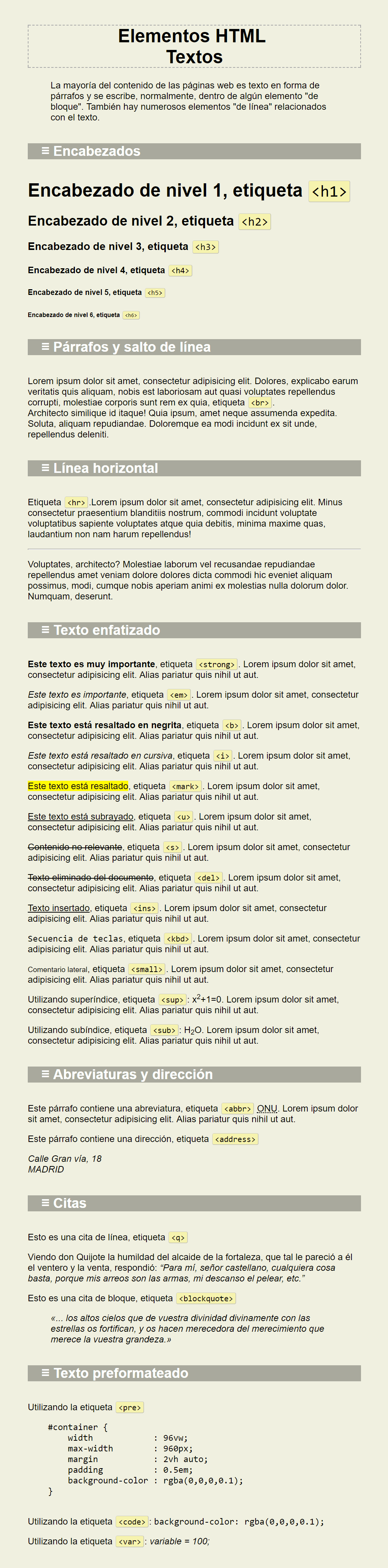 prac textos